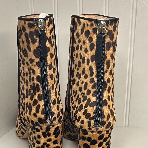 J Crew $248 Sadie Ankle Boots in Leopard Calf Hair 7-M Sahara Brown - Picture 4 of 6